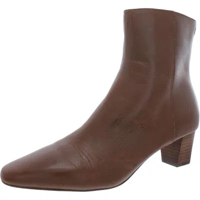 RALPH LAUREN WILLA WOMENS LEATHER ANKLE BOOTS