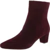 Ralph Lauren Willa Womens Leather Ankle Boots In Red