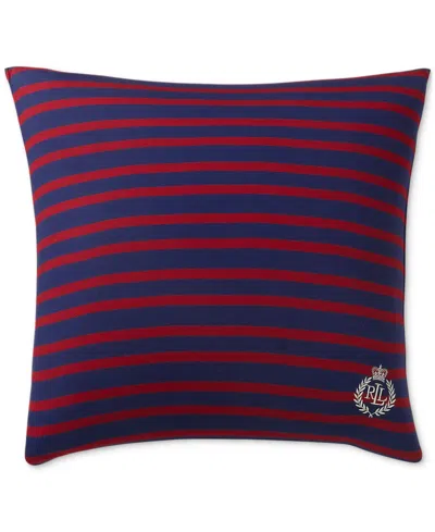 Lauren Ralph Lauren Wilson Striped Decorative Pillow, 18" X 18" In Navy Red