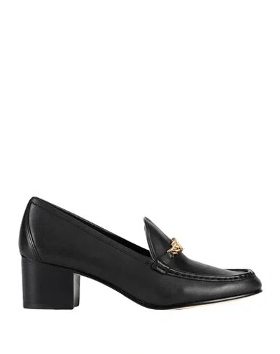 Ralph Lauren Lauren  Winslet Burnished Leather Pump Woman Loafers Black Size 8 Cow Leather