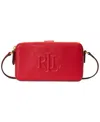 Ralph Lauren Witley Leather Crossbody Wallet In Festve Red