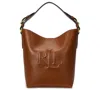 Ralph Lauren Witley Small Leather Bucket Bag In Tan Leather