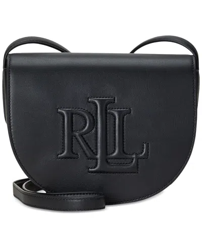 Ralph Lauren Witley Small Leather Crossbody In Black