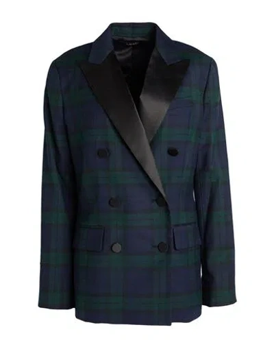 Ralph Lauren Lauren  Woman Blazer Midnight Blue Size 6 Wool, Polyester, Elastane