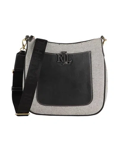 Lauren Ralph Lauren Woman Cross-body Bag Black Size - Cotton, Cow Leather