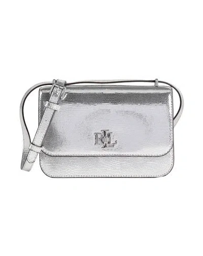 Lauren Ralph Lauren Woman Cross-body Bag Silver Size - Cow Leather In Metallic