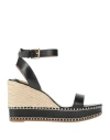 Ralph Lauren Hilarie 100mm Wedge Espadrilles In Black