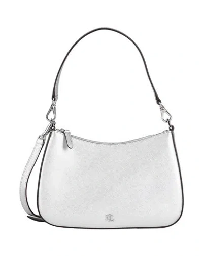 Lauren Ralph Lauren Woman Handbag Silver Size - Bovine Leather In Black