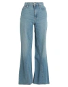 Ralph Lauren Lauren  Woman Jeans Blue Size 2 Cotton, Lyocell In Blue