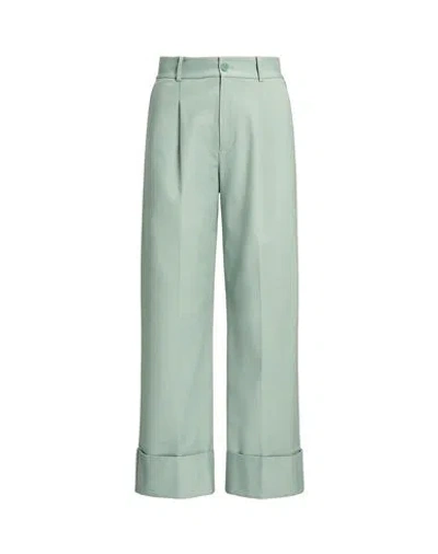 Lauren Ralph Lauren Woman Pants Sage Green Size 6 Cotton, Elastane