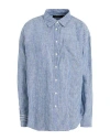 Ralph Lauren Lauren  Woman Shirt Slate Blue Size L Linen In Blue