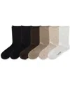 Ralph Lauren Women's 6 Pack Roll-top Trouser Socks In Ivory