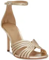 Ralph Lauren Allie Metallic Multistrap Sandal In Platinum