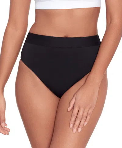 Ralph Lauren Banded High Waist Swim Bottom In Black