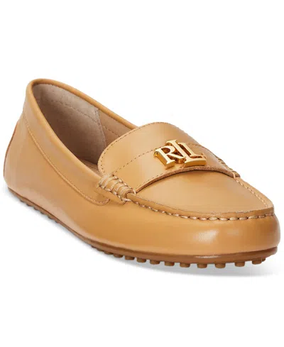Ralph Lauren Women's Barnsbury Slip-on Driver Loafer Flats In Buff