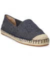 Ralph Lauren Women's Cameron Logo Slip-on Espadrille Flats In Refined Navy