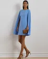 Ralph Lauren Petra Womens Mini Party Sheath Dress In Sky Blue