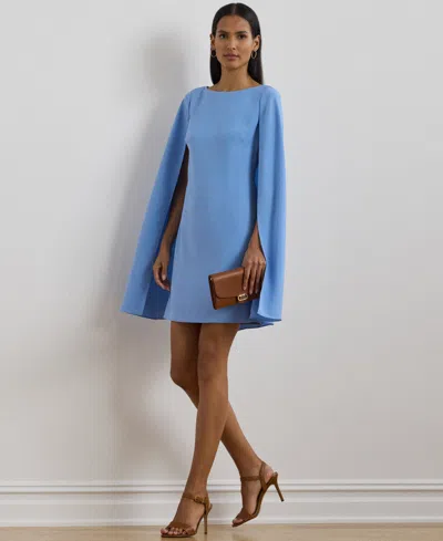 RALPH LAUREN WOMEN'S CAPE GEORGETTE COCKTAIL DRESS