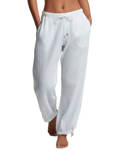 Lauren Ralph Lauren Women's Cotton Pull-on Cover-up Pants In White