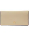 Ralph Lauren Crosshatch Leather Slim Snapped-closure Wallet In Birch Tan