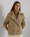 Ralph Lauren Women's Short Double-breasted Trench Coat In Birch Tan