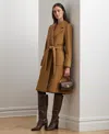 Ralph Lauren Women's Double-faced Wool-blend Wrap Coat In Honey Tan