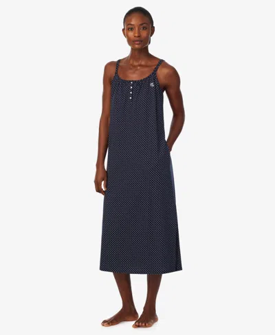 RALPH LAUREN WOMEN'S DOUBLE STRAP BUTTON NECK BALLET GOWN