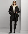 Ralph Lauren Womens Faux Fur Hooded Puffer Coat P Xs Xxl In Black