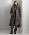 Ralph Lauren Women's Faux-fur Single-breasted Coat In Circuit Brown