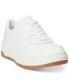 Ralph Lauren Harlie Leather Sneaker In Snow White