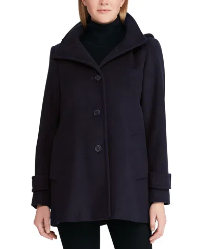 Ralph Lauren Women's Hooded A-line Coat In Regal Navy