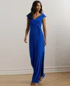 Ralph Lauren Women's Jersey Off-the-shoulder Gown In Navy