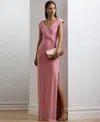 Ralph Lauren Women's Jersey Off-the-shoulder Gown In Rose Mauve