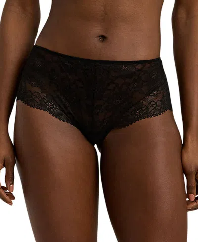 Lauren Ralph Lauren Women's Lace Hipster Brief Underwear 4l0029 In Black