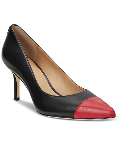Ralph Lauren Women's Lanette Pointed Toe Pumps In Black,festive Red