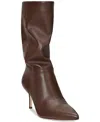 Ralph Lauren Leannah Nappa Leather Boot In Dark Mahogany