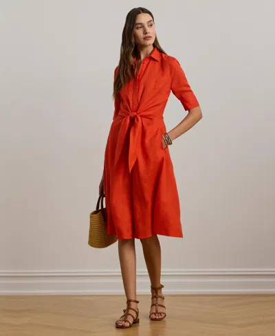 RALPH LAUREN WOMEN'S LINEN SHIRTDRESS