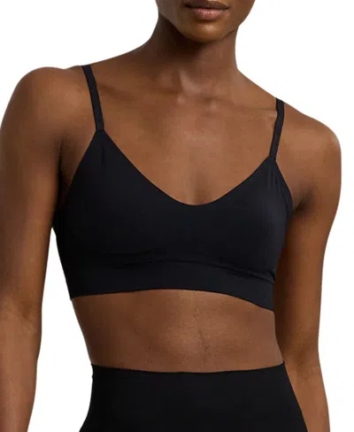 Lauren Ralph Lauren Women's Luxe Smoothing Wireless Bralette 4l0079 In Black