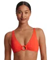 Ralph Lauren Women's Macrame-ring Bikini Top In Persimmon