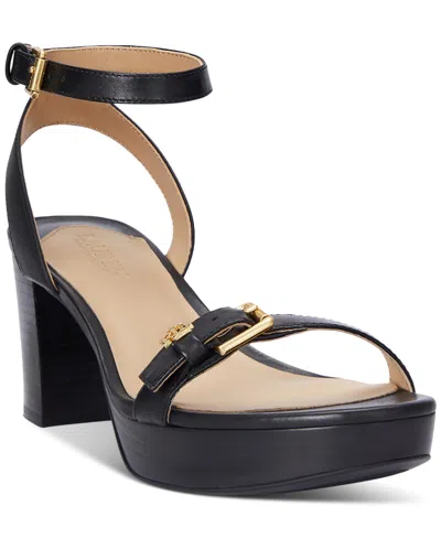 Ralph Lauren Women's Melissah Platform Dress Sandals In Black