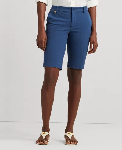 Lauren Ralph Lauren Women's Mid-rise Slim Shorts In Indigo Dusk
