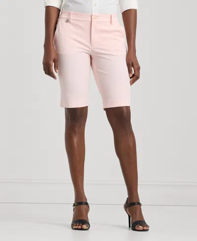 Lauren Ralph Lauren Women's Mid-rise Slim Shorts In Pink Opal
