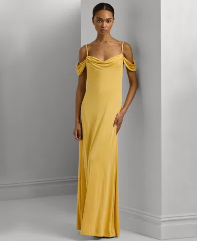 Lauren Ralph Lauren Women's Off-the-shoulder Jersey Gown In Primrose Yellow