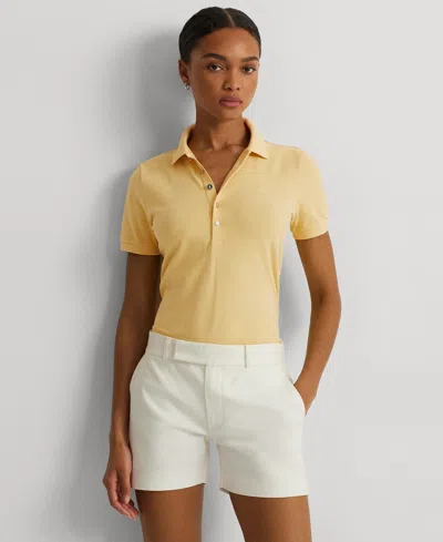 Lauren Ralph Lauren Women's Pique Polo Shirt In Primrose Yellow