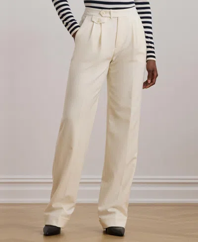 RALPH LAUREN WOMEN'S PLEATED WOOL TWILL STRAIGHT PANTS