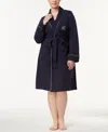 Shop Ralph Lauren Women's Plus Size Shawl-collar Robe In Navy