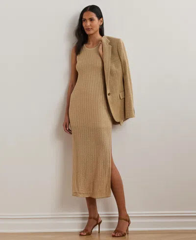 RALPH LAUREN WOMEN'S POINTELLE-KNIT SLEEVELESS SWEATER DRESS