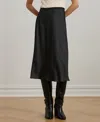 RALPH LAUREN WOMEN'S POLKA-DOT SATIN CHARMEUSE MIDI SKIRT