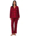 Ralph Lauren Women's Printed Notched-collar Pajama Set In Red Plaid
