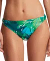 Ralph Lauren Womens Printed Twist Front Bikini Top Twisted Side Tab Bottoms In Cartago Palms